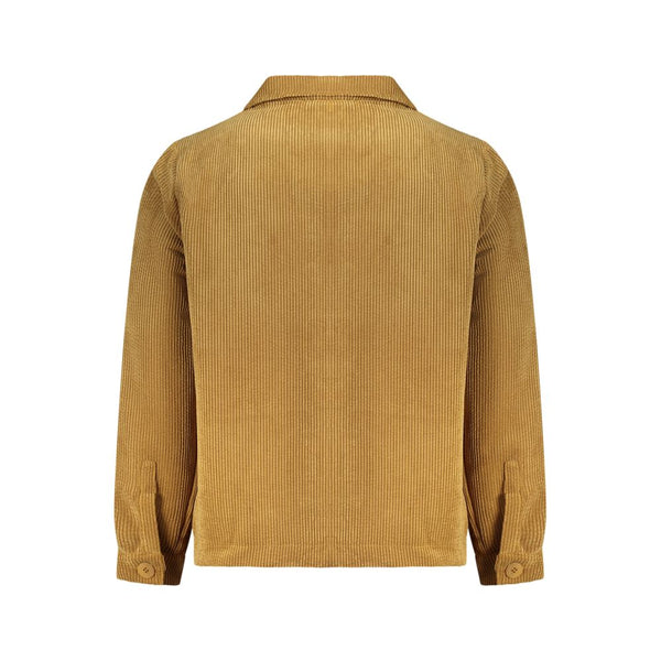 Marrone Polyester Men's Shirt