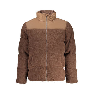 Marrone Poliestere Mens Jacket