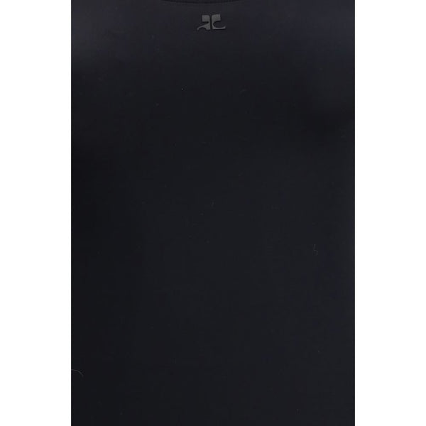 Black Elastane One-Piece Swimsuit