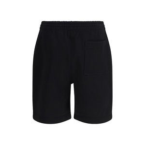 Black Cotton Bermuda Shorts