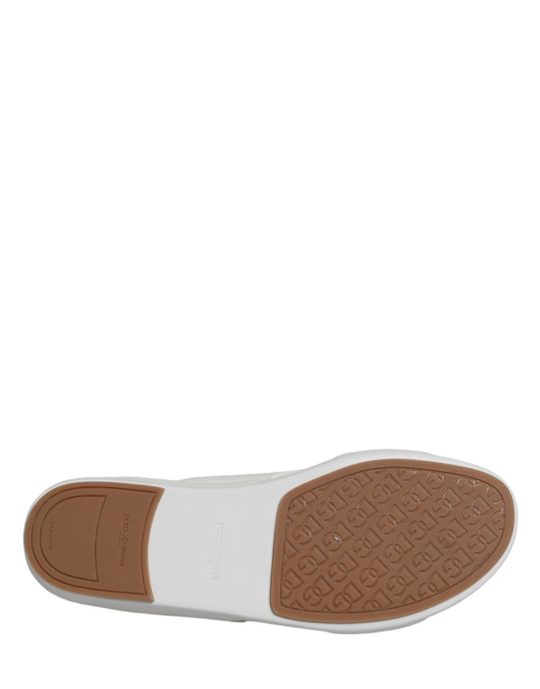 White DG Cutout Slides Slippers Flats Shoes