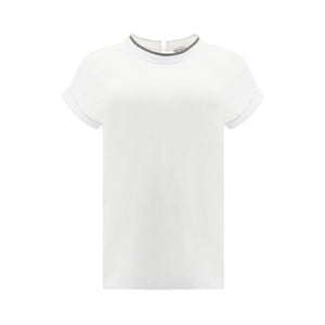 White Elastane T-Shirt