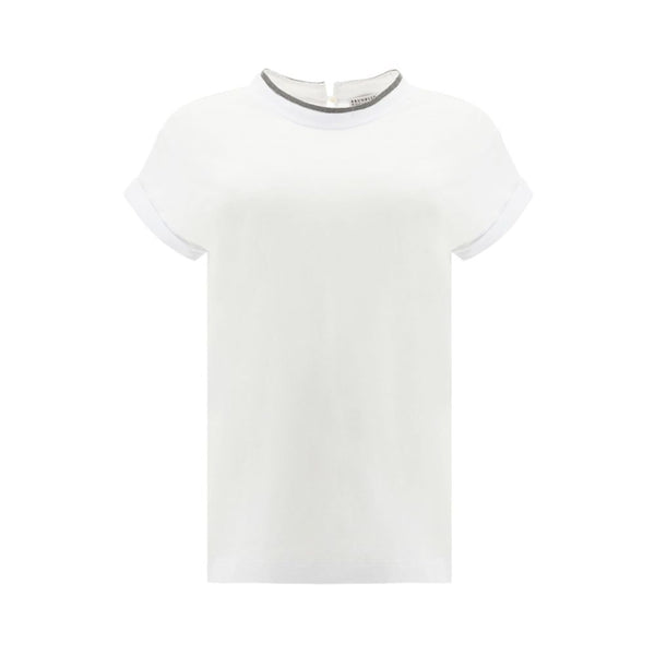 White Elastane T-Shirt