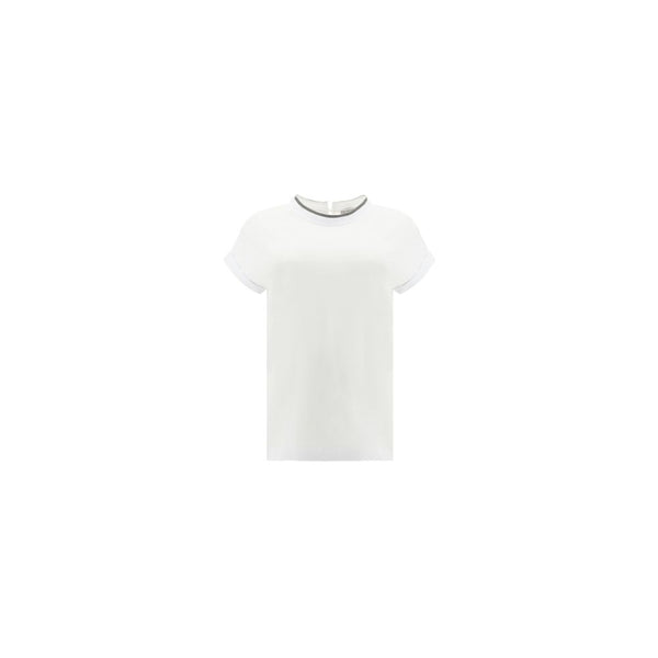 White Elastane T-Shirt