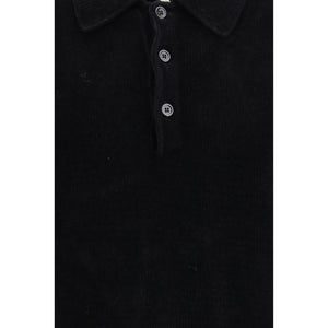 Black Cotton Polo Shirt