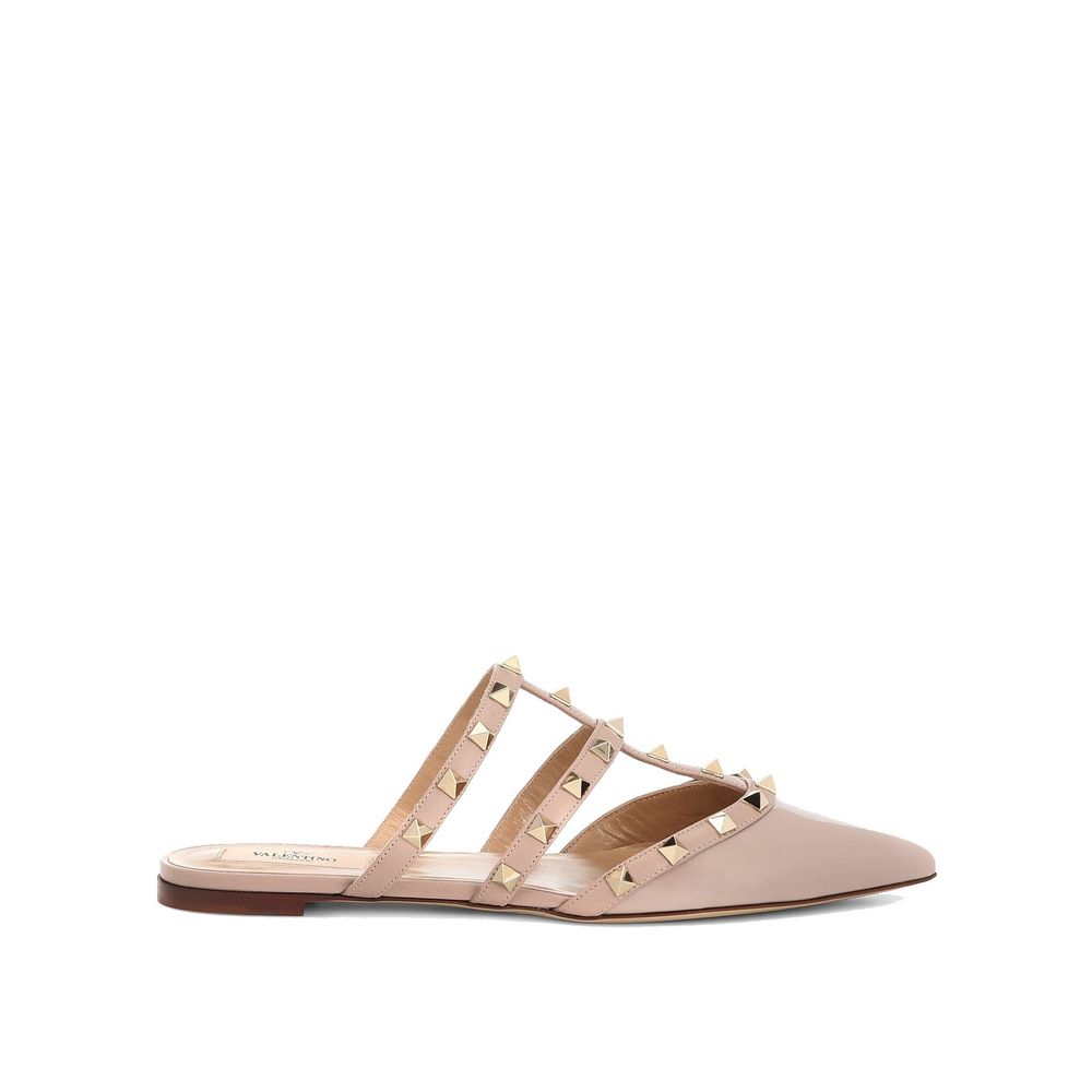 Beige Calfskin Ballet Flats
