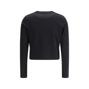 Black Cotton Long Sleeve T-Shirt