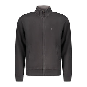 Black Cotton Men Sweatshirt