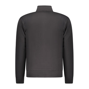 Black Cotton Men Sweatshirt
