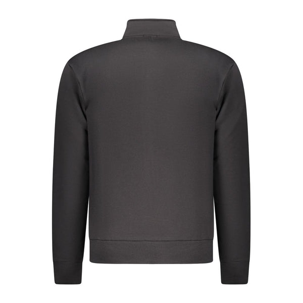 Black Cotton Men Sweatshirt