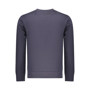 Blue Cotton Men Sweatshirt