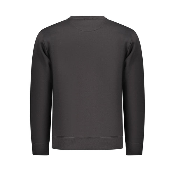 Black Cotton Men Sweater