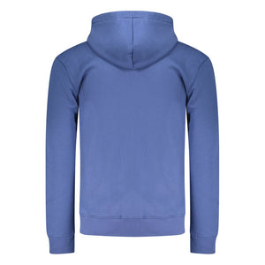 Blue Cotton Men's Hoodie Sweatshirt