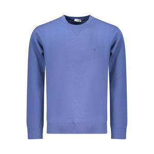 Blue Cotton Men Sweatshirt