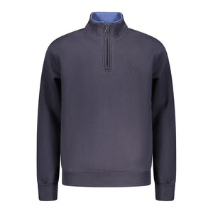 Blue Cotton Men Sweatshirt