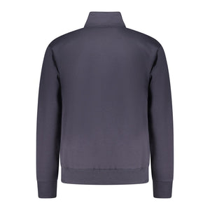 Blue Cotton Men Sweatshirt