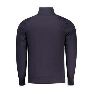 Blue Viscose Men Sweater