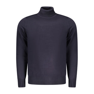Blu Viscosa Uomo Maglia