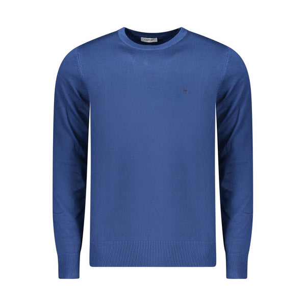 Blue Viscose Men's Sweater