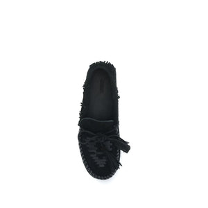 Black Calf Leather Bos Taurus Slip-On Loafers
