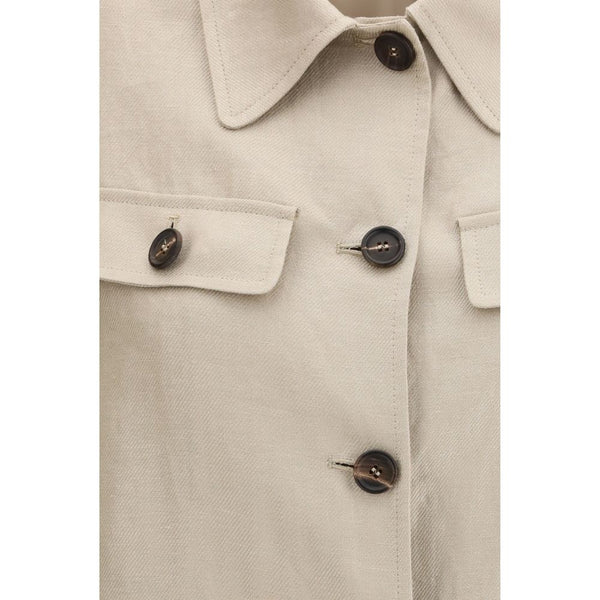 Beige Linen Clothing