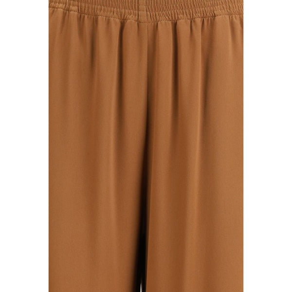 Beige Viscose Casual Pants