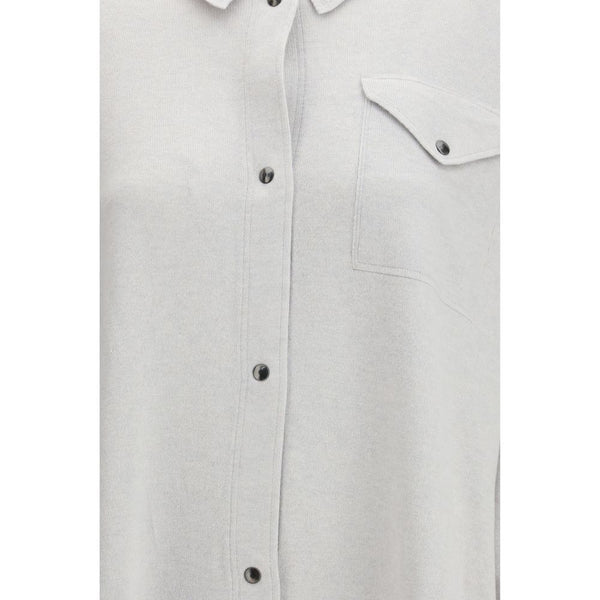 Gray Fleece Wool Shirt
