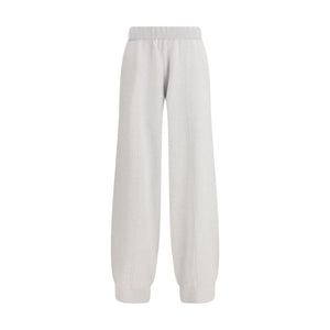 Gray Fleece Wool Casual Pants