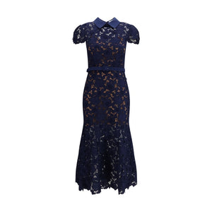Blue Polyester Cocktail Dress