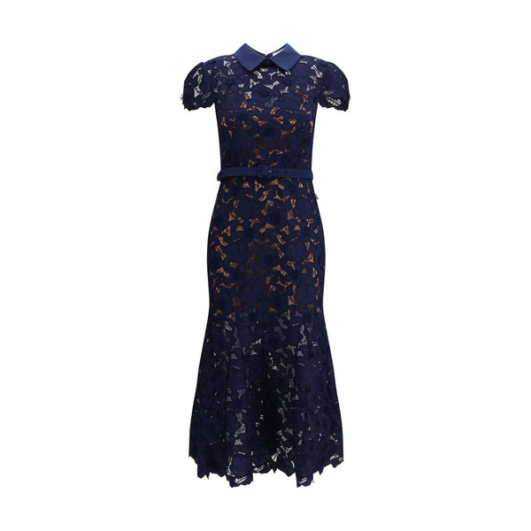 Blue Polyester Cocktail Dress
