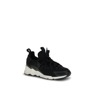 Black Neoprene Athletic Sneakers