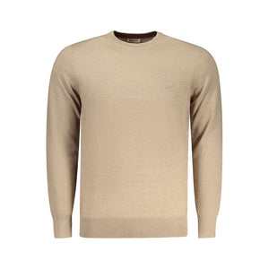 Beige Polyester Men Sweater