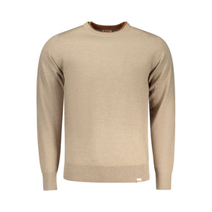 Beige Polyester Men's Sweater