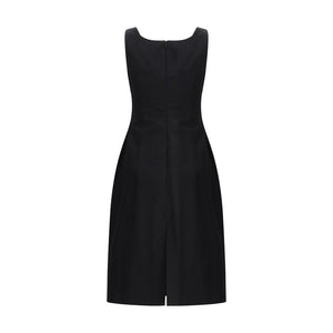 Black Cotton Casual Dress