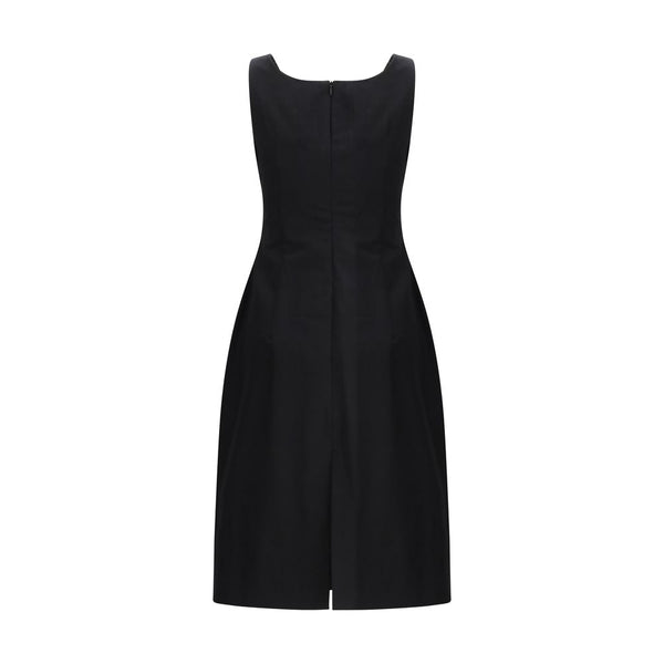 Black Cotton Casual Dress