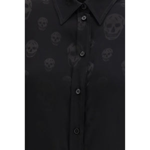 Black Viscose Pattern Shirt