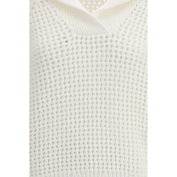 White Cotton Sweatshirt