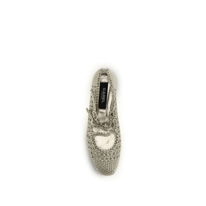 Silver Calf Leather Bos Taurus Ballet Flats