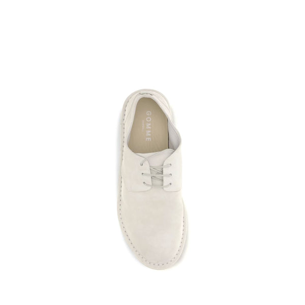 Beige Calf Leather Bos Taurus Oxfords And Derbies