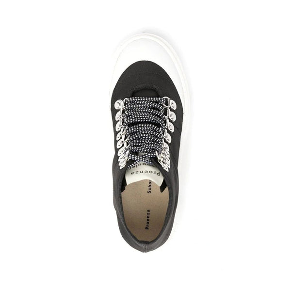 Black Canvas Chunky Sneakers