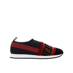 Black Fabric Low Top Sneakers