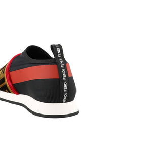 Black Fabric Low Top Sneakers