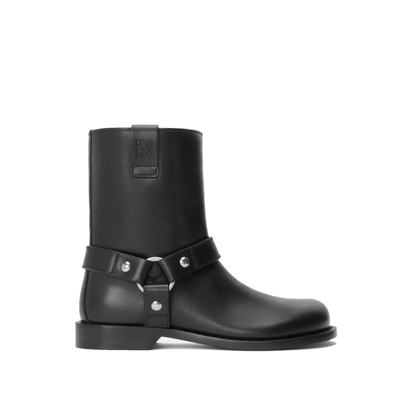 Black Calfskin Ankle Boots