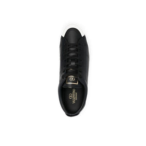 Black Calfskin Low Top Sneakers