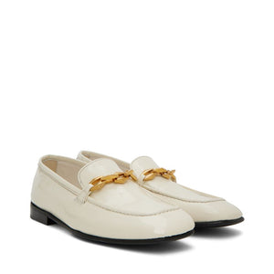 White Calfskin Slip-On Loafers