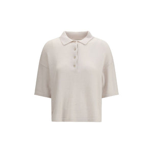 Beige Cashmere Polo Shirt
