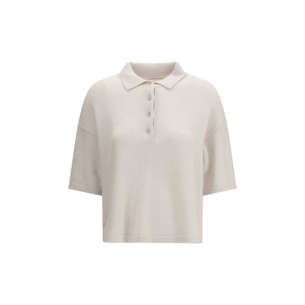 Beige Cashmere Polo Shirt