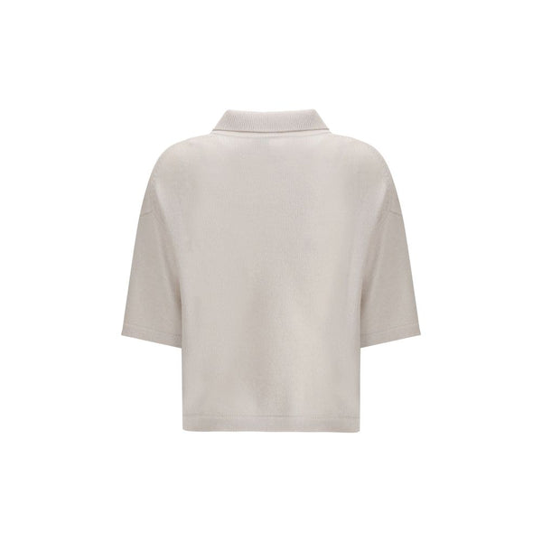 Beige Cashmere Polo Shirt