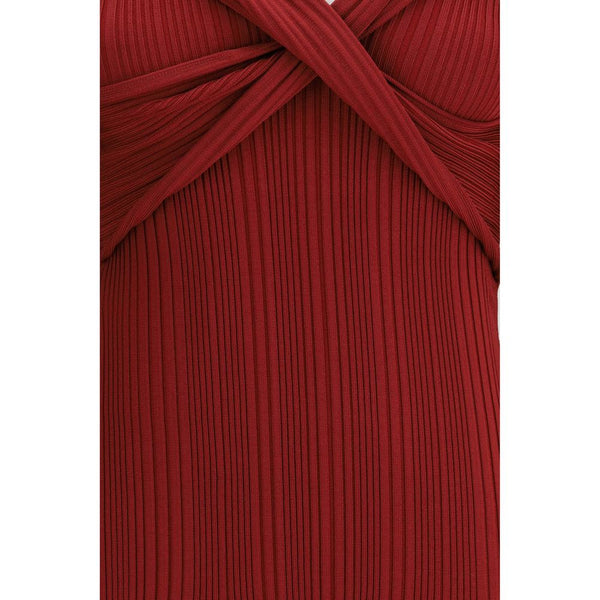 Bordeaux Viscose Casual Dress