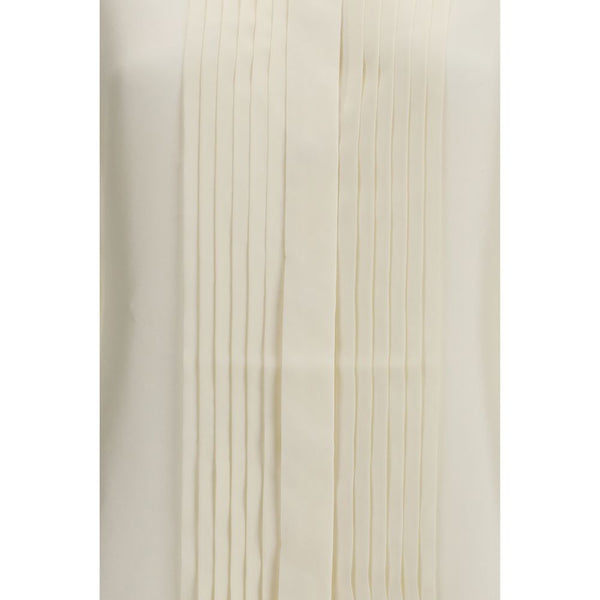 Beige Silk Dress Shirt